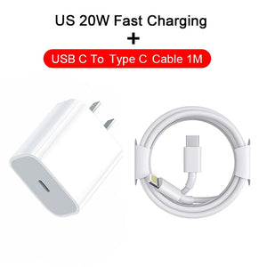 PD 20W Original For iPhone 13 12 11 14 Pro Max USB C Fast Charger For iPhone 14 Plus XR X XS MAX iPad Air Fast Charging Cable